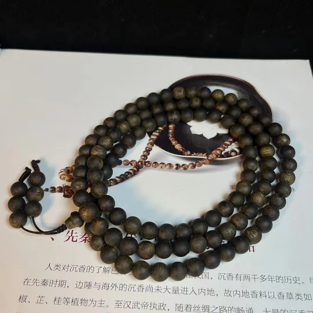 奇楠沉香08圆珠多圈沉水级40克➕多样性发一