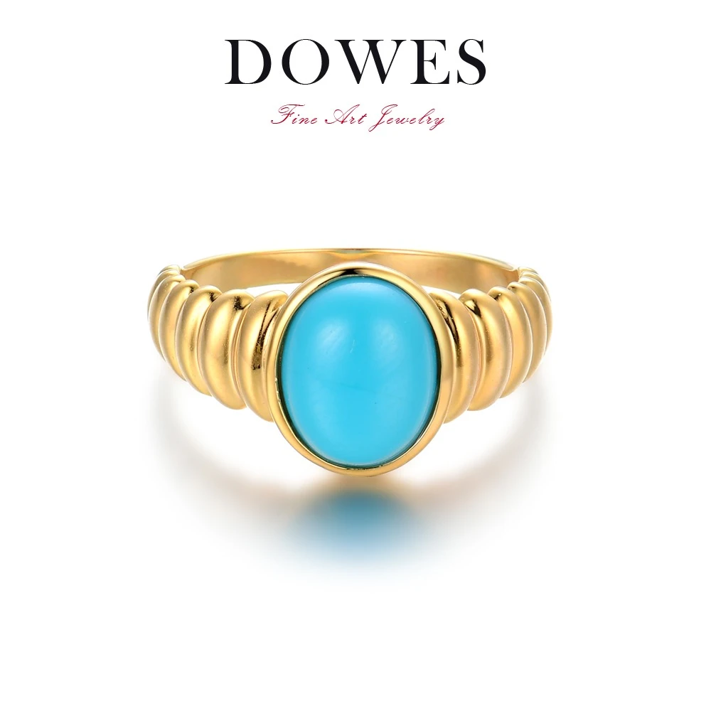 925银合成锆石戒指 DOWES 925银合成锆石戒指 蓝色戒指