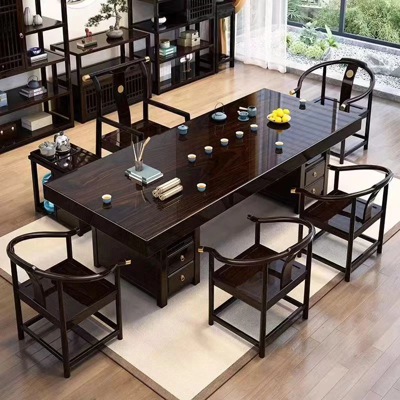 办公室茶台茶具新中式茶几客厅茶桌椅茶水柜泡茶桌办公室茶台茶具