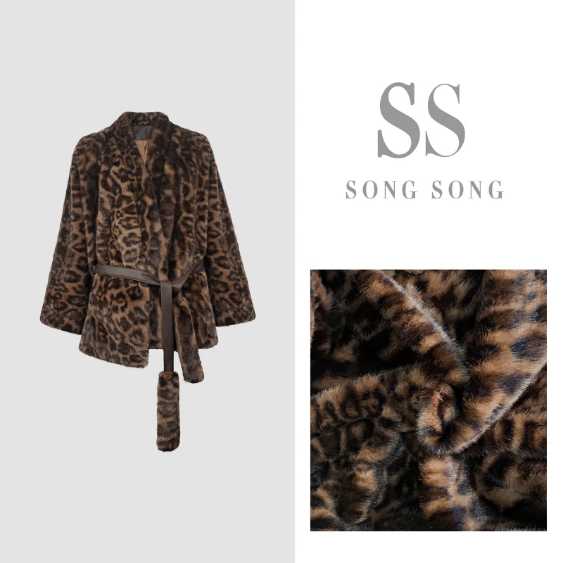 SONG-【北野星豹】原创冬款豹纹色时尚百搭大气宽松轻奢设计款外套