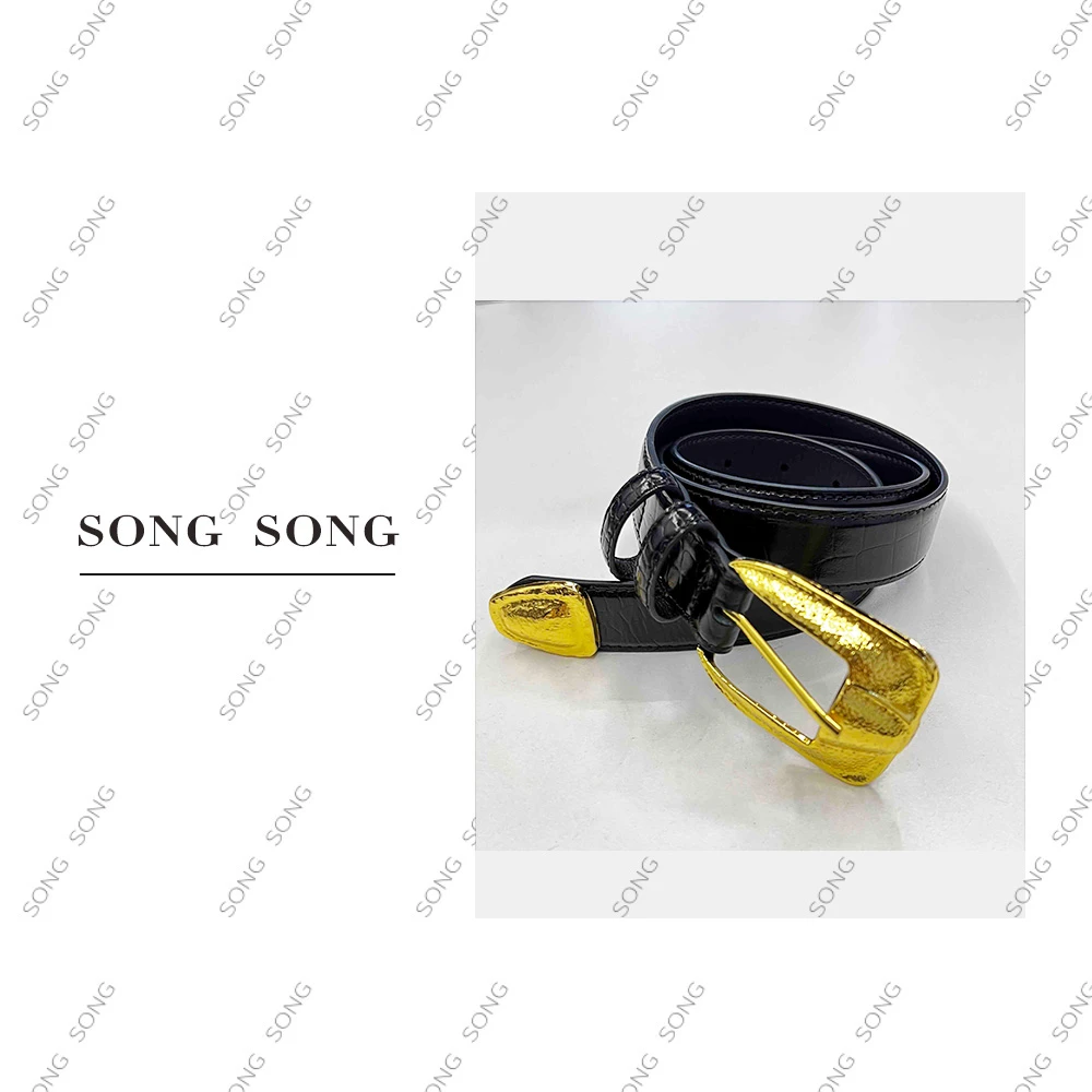 SONG-原创设计【压花牛皮时髦精重工时尚百搭皮带】
