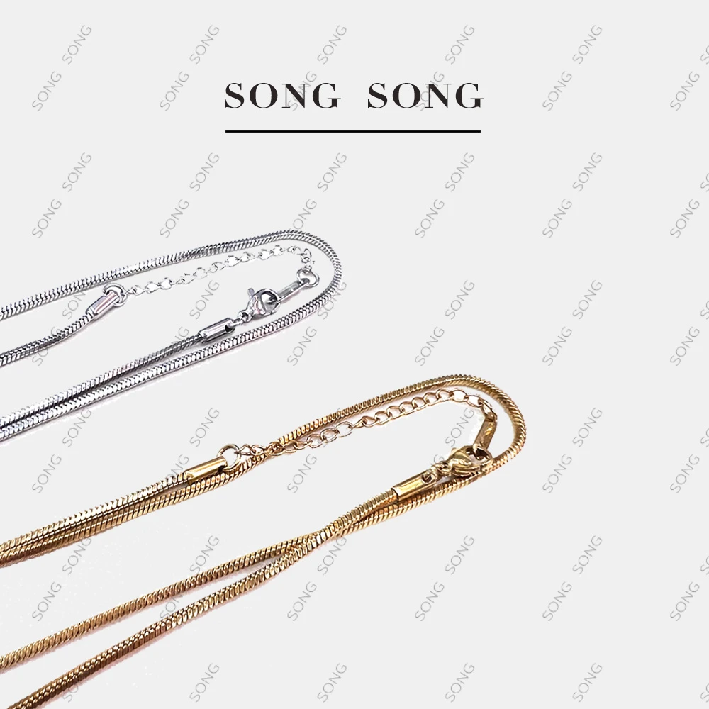 铜合金项链 SONG-铜合金项链【大嫂气质两层叠戴项链】