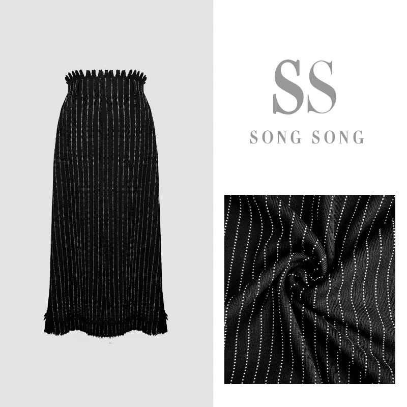 SONG-【漫漫风月】原创秋冬款高级修身显瘦气质设计款半身裙