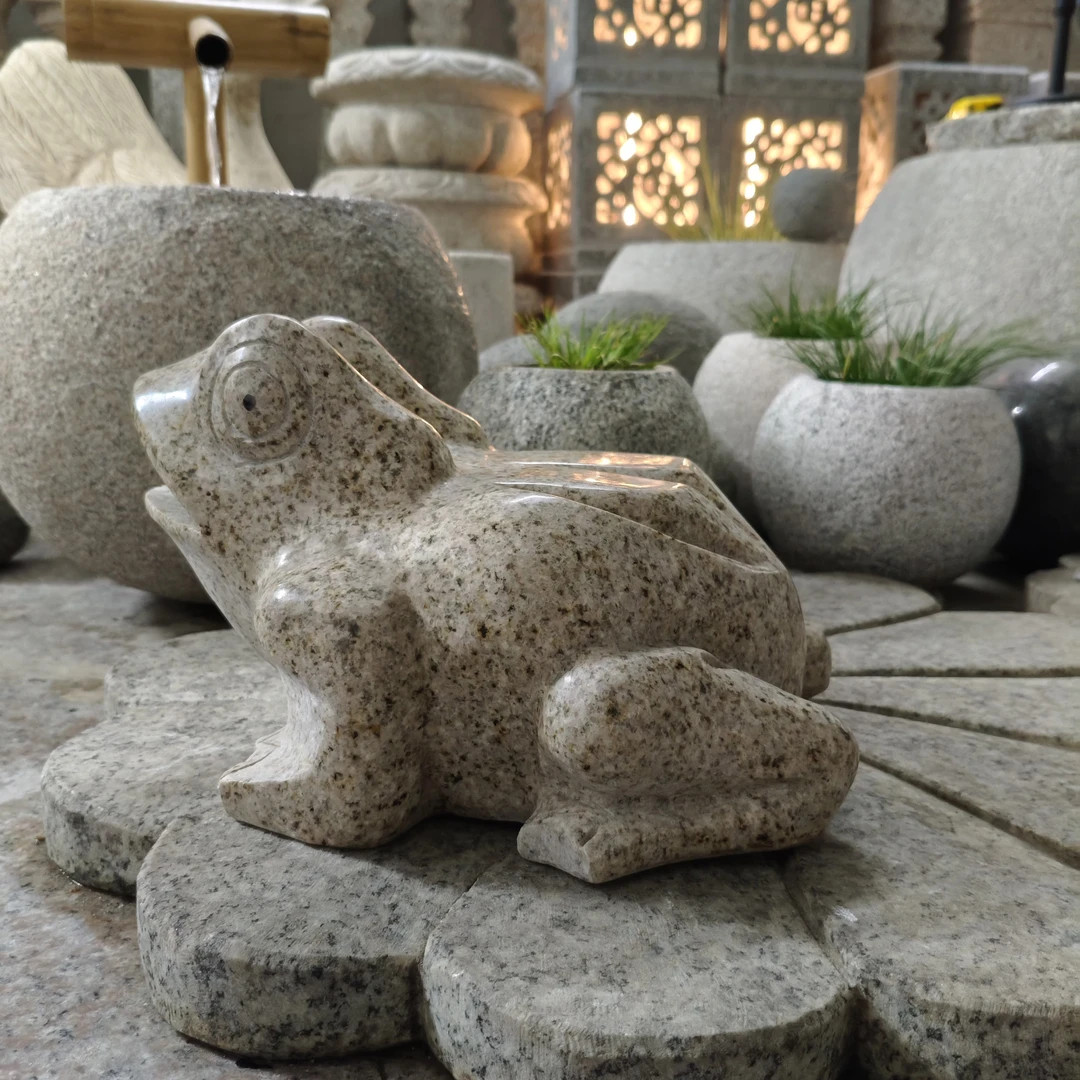 花岗岩庭院石蛙石龟园林装饰摆件