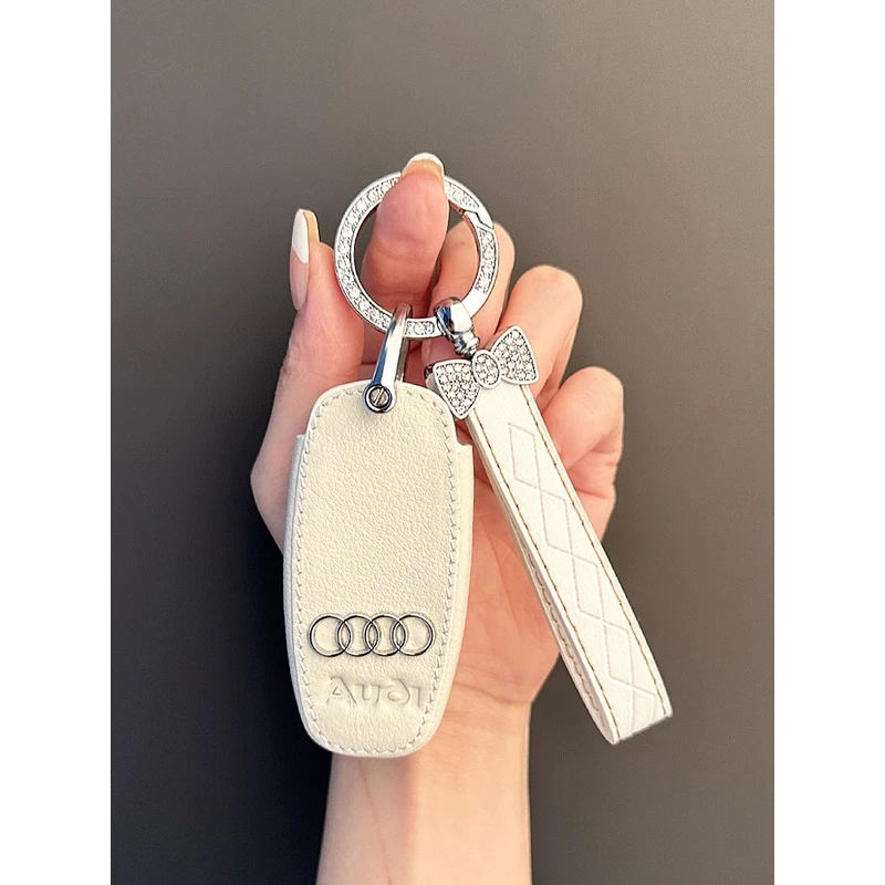 适用2023款奥迪a6l钥匙套男女高档22款a6汽车用品壳内饰配件大全