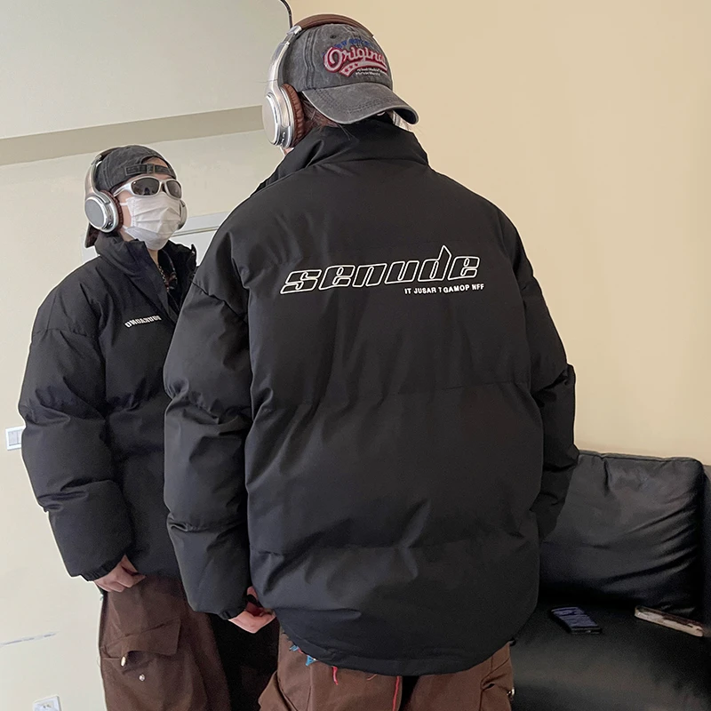 秋冬保暖加厚情侣装棉服潮牌港风男生宽松袄子冬季面包服棉衣外套