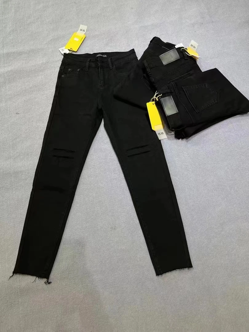 2700新款黑色百搭牛仔小黑裤8898-1