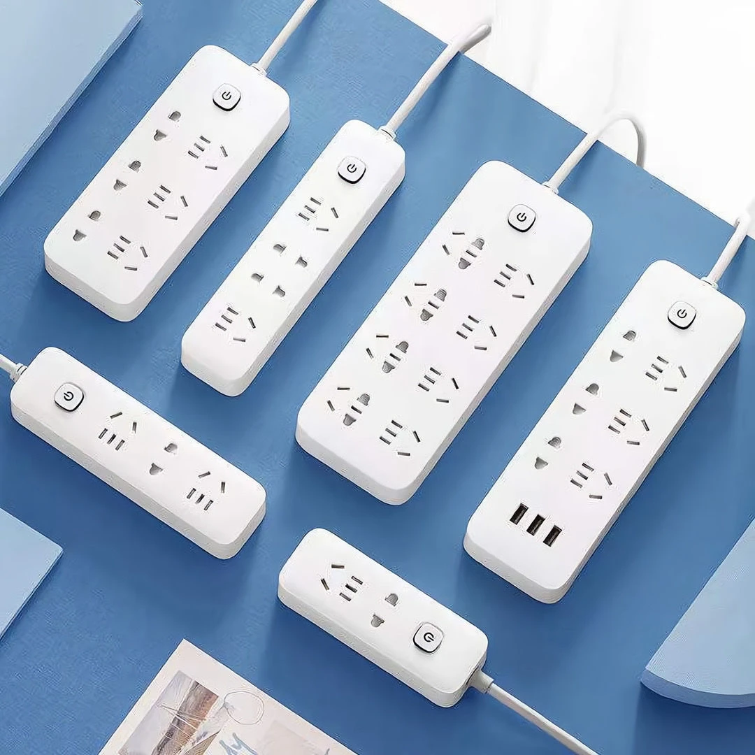 公正品多功能插座家用USB插排插线板带线插座多孔拖线接线板排插