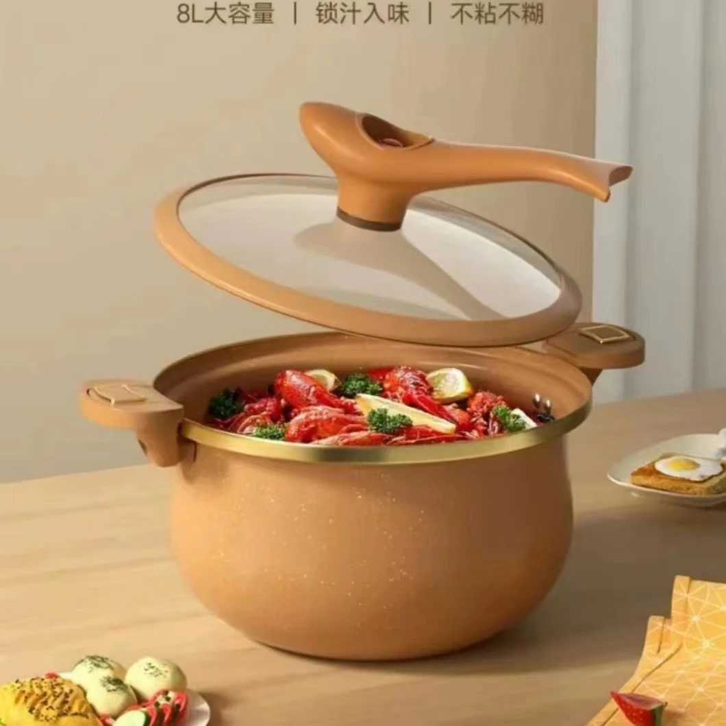 【主播专属】新款家用陶土胖墩墩搪瓷微压 双耳微压