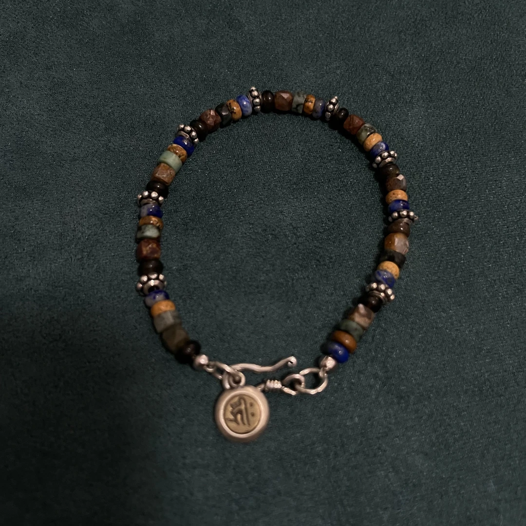 925银手链 复古手链时尚小众设计手作925银坠子手串