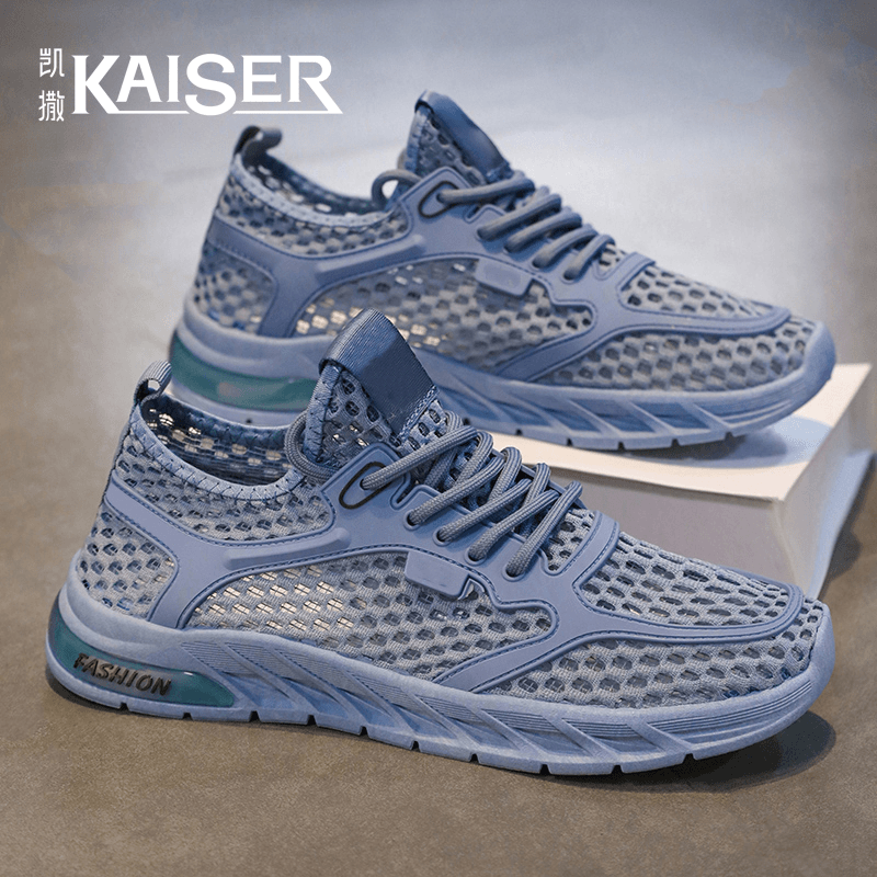 KAISER/凯撒·男鞋夏季透气轻便网面鞋子男款运动潮鞋休闲百搭板鞋