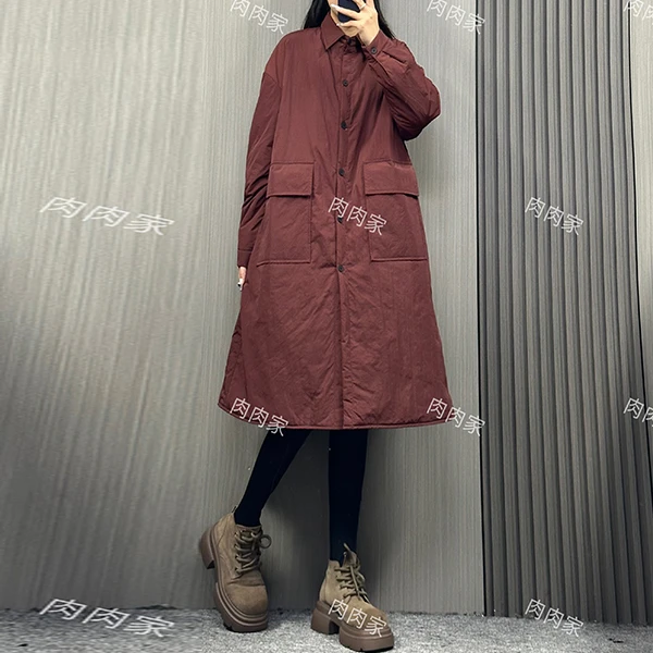 肉肉 2024秋冬新款显瘦遮肉大码高级百搭时尚内搭棉衬衣