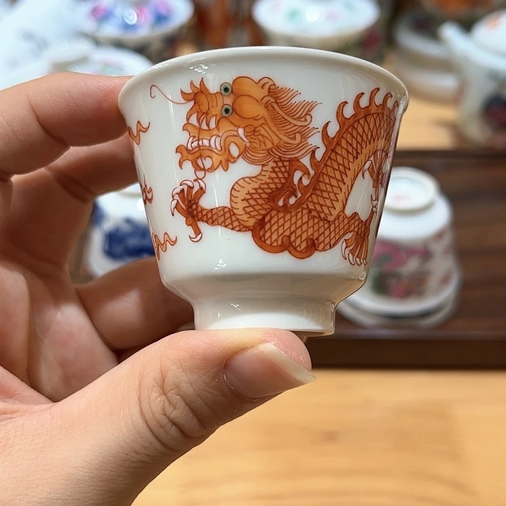 手绘茶杯盖碗壶承陶瓷