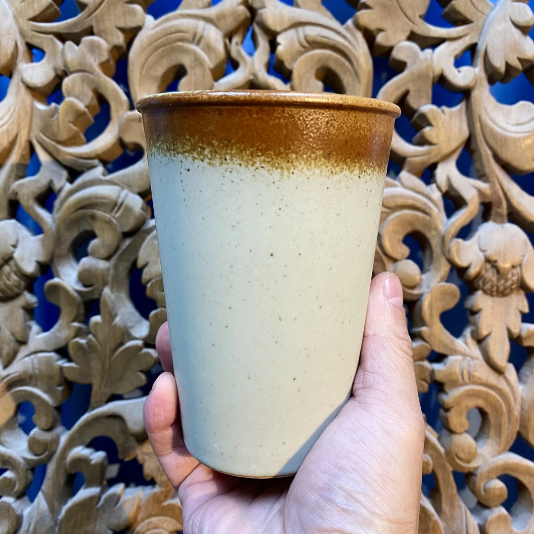 复古粗陶大号可乐杯