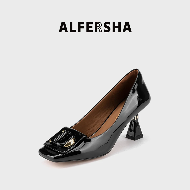 2025春款阿芙莎广系联名款9688581百搭欧美风时尚方头细跟高跟鞋D