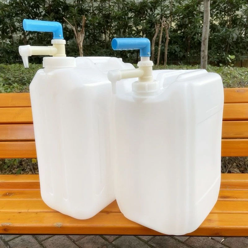 家用大容量储水桶带抽子塑料油25L升50斤熟料塑料桶手提带盖扁桶