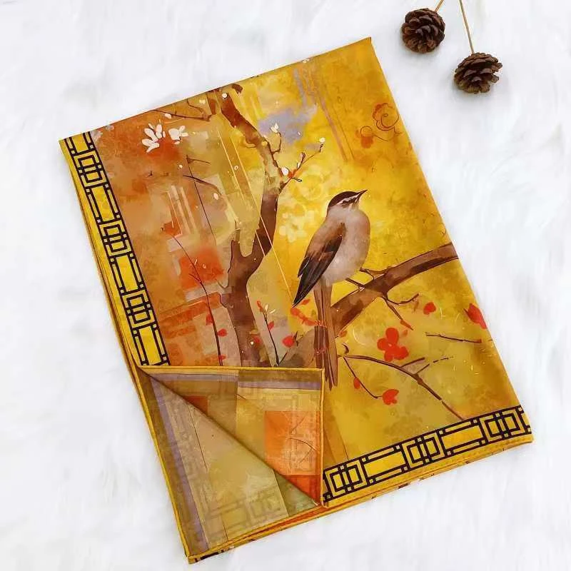 A345·【鹊起时飞】香云气质复古多功能双面双色围巾70*180