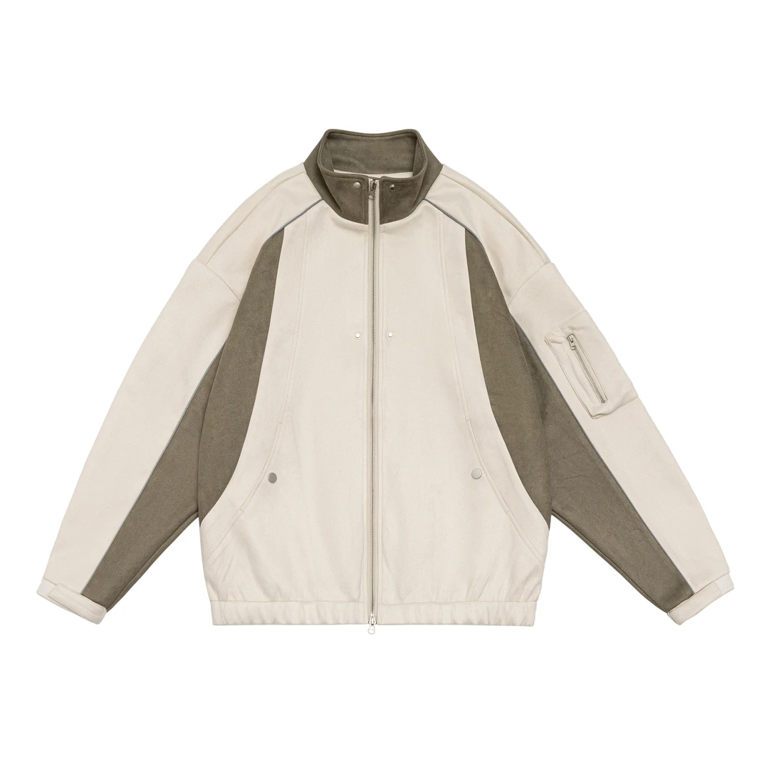 Silent Forest Story沉默森林美式秋季宽松撞色夹克复古情侣潮流