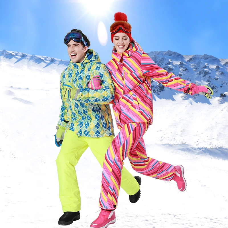 菲比小象滑雪服套装成人户外加厚保暖男女防水棉服冲锋衣裤