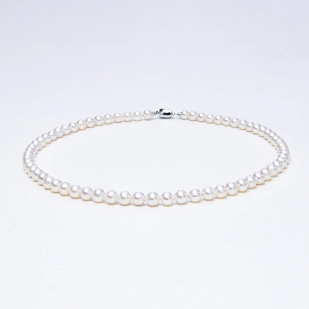 【慢姐甄选】 淡水四季款无核极光小灯泡珍珠项链7-8mm（年末福利）