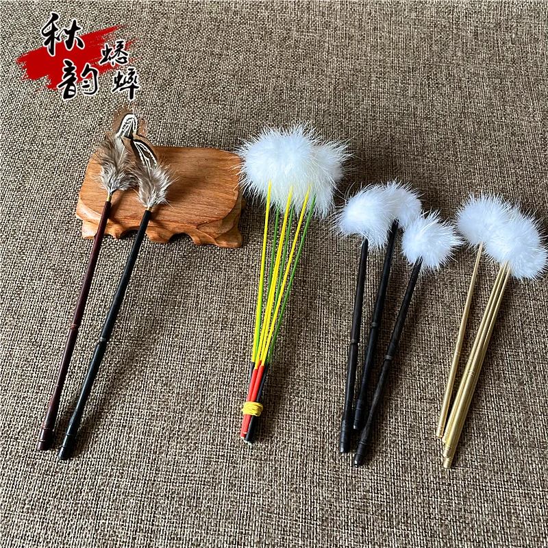 蟋蟀用品蛐蛐用具鸣爬虫捉虫器提虫提笼赶虫红木杆纯铜杆羽毛绒球
