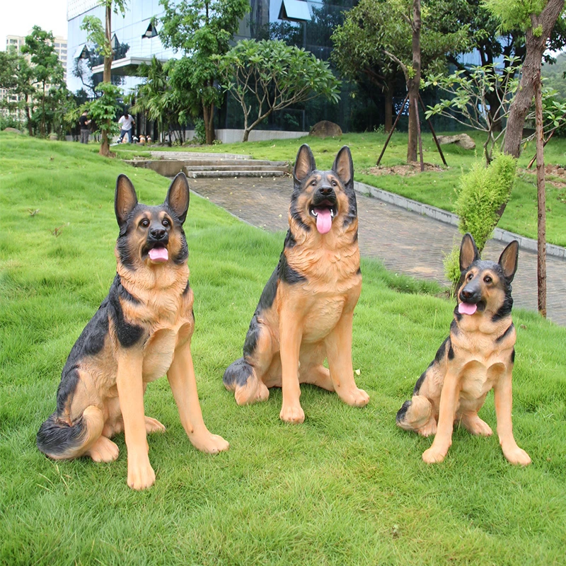户外仿真动物德牧雕塑庭院花园客厅阳台落地摆件幼儿园景区装饰品