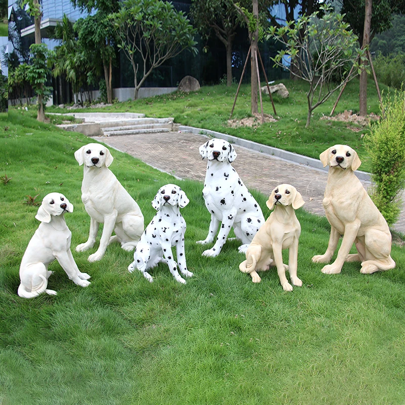 户外仿真动物拉布拉多犬摆件庭院花园客厅玄关阳台宠物狗装饰摆设