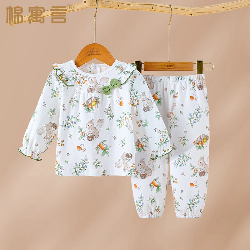 儿童内衣套装春秋冬季纯棉宝宝秋衣秋裤女童睡衣可爱家居服两件套