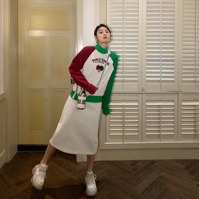 【特价】店主自留 舒适又髙级撞色卫衣套装YD213070-A/B/C/D