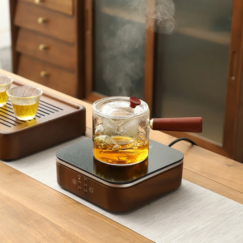 侧把壶玻璃泡茶壶小型煮茶器冲茶耐热烧水养生壶家用花红茶具套装