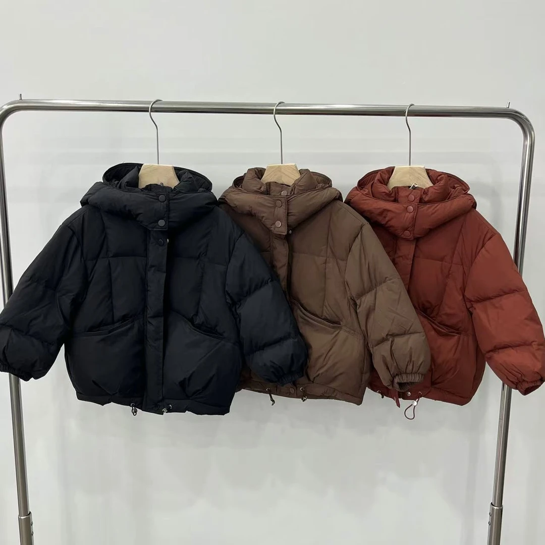 韩国童装男女童连帽羽绒服面包服2024秋冬宝宝保暖韩系鸭绒外套