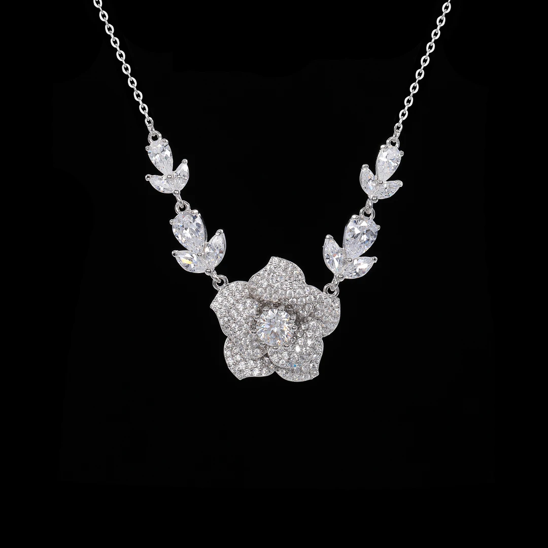 坠链均925银莫桑石 木木（SY4177）MS-1485BB 50分 项链45厘米