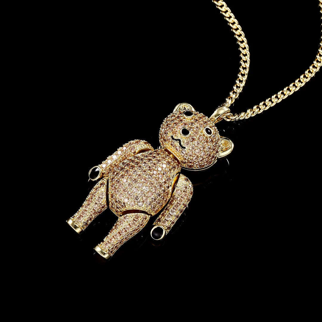 铜合金合成锆石吊坠 ——木木（SY3191）ACL-0030B   60cm  毛衣链