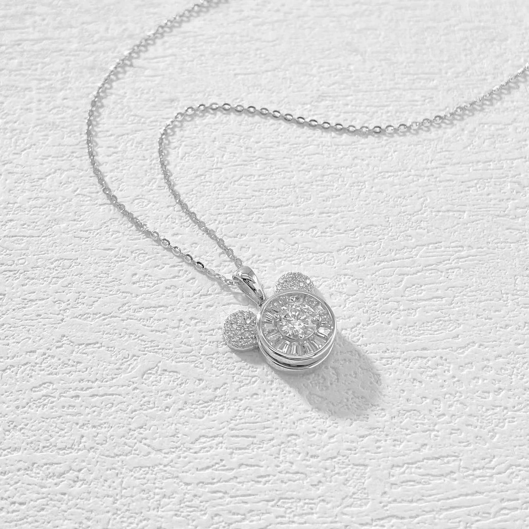 坠链均925银莫桑石 木木（SY4187）MS-1588B 50分 项链45厘米