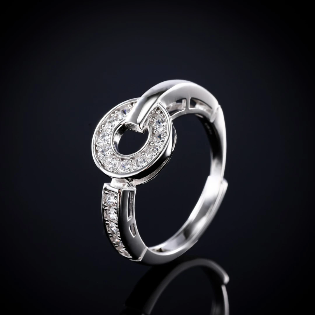 925银合成锆石戒指 ——木木（SY738) YQJ-4278B 活口戒指时尚