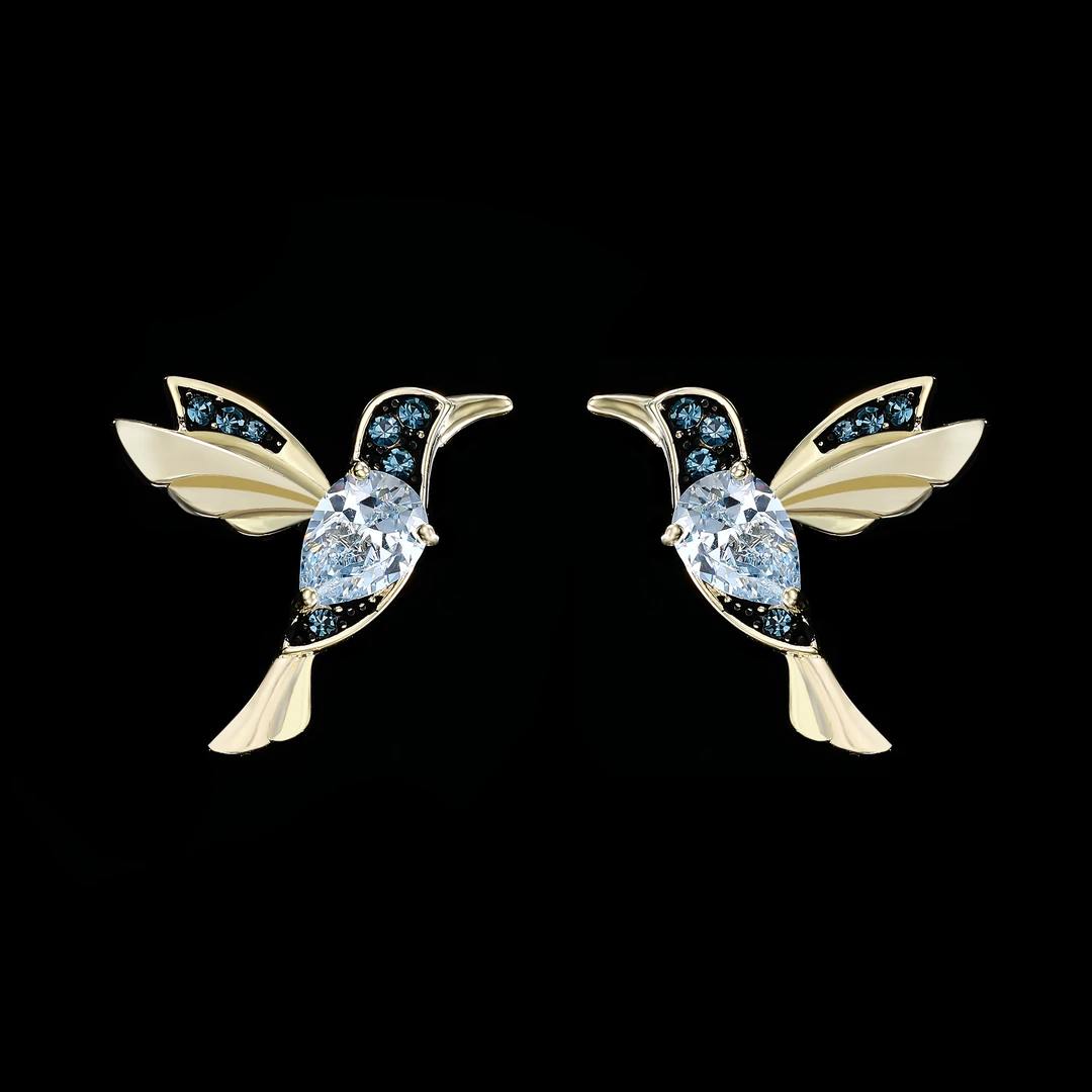 铜合金合成锆石耳饰 ——木木（SY2317）AFH-4023B 时尚简约耳饰