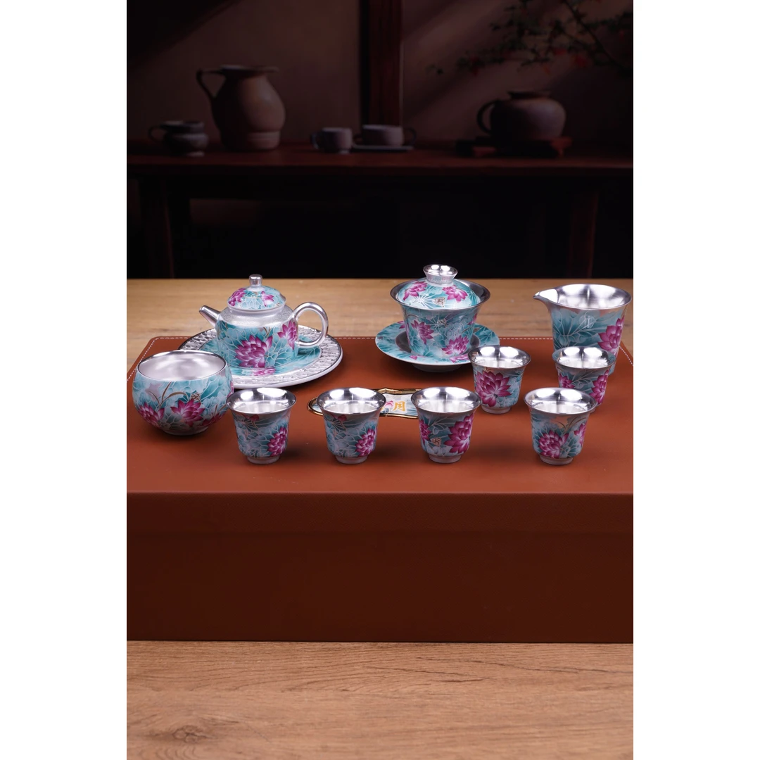 郑文强老师荷塘月色系列套组高端家用送礼佳品T28