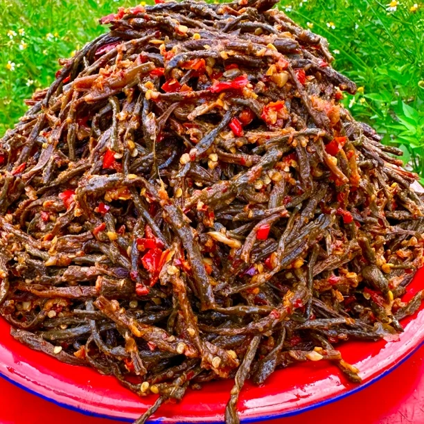 杨巧妹香辣豆角干豇豆江西美食开盖即食下饭咸菜酱腌菜350克罐装