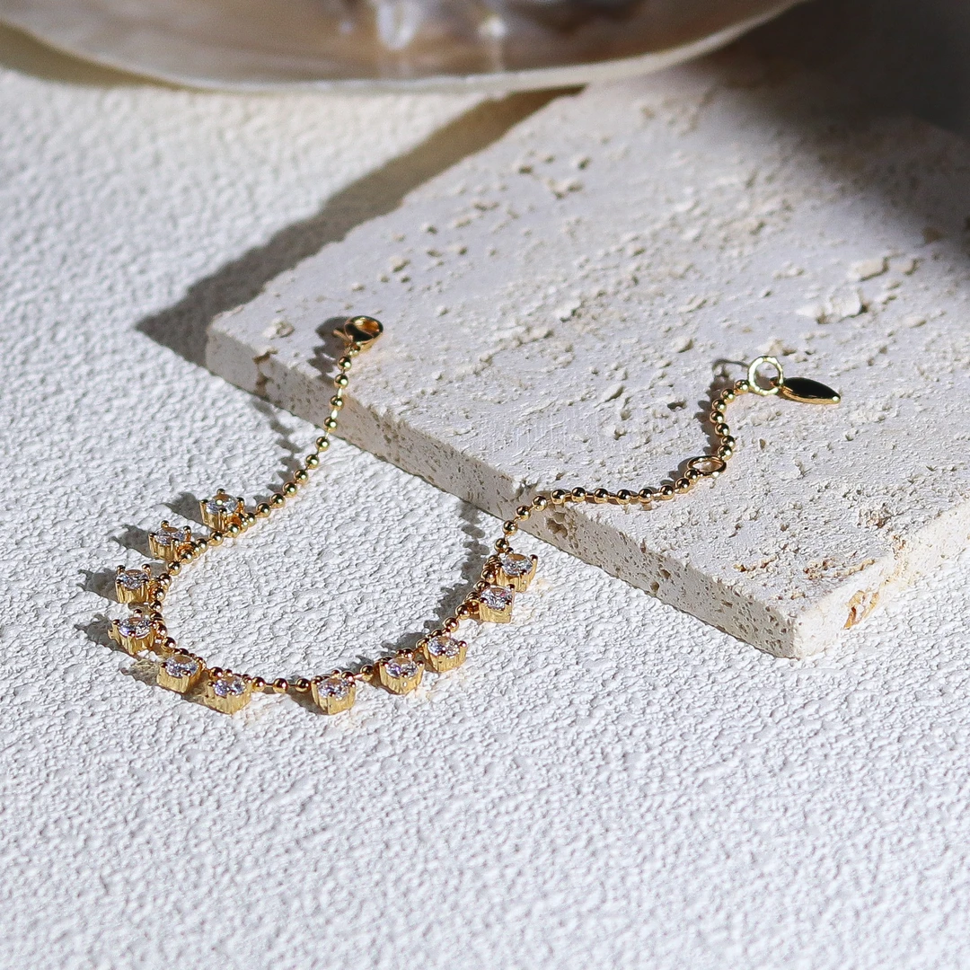 合金手链 合金星河小锆石手链 Q1528 多样性发一 颜色微差