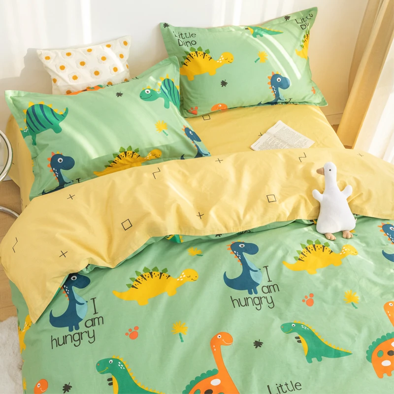 水星新款儿童被套单件纯棉全棉卡通宝宝被罩幼儿园男孩120x150x