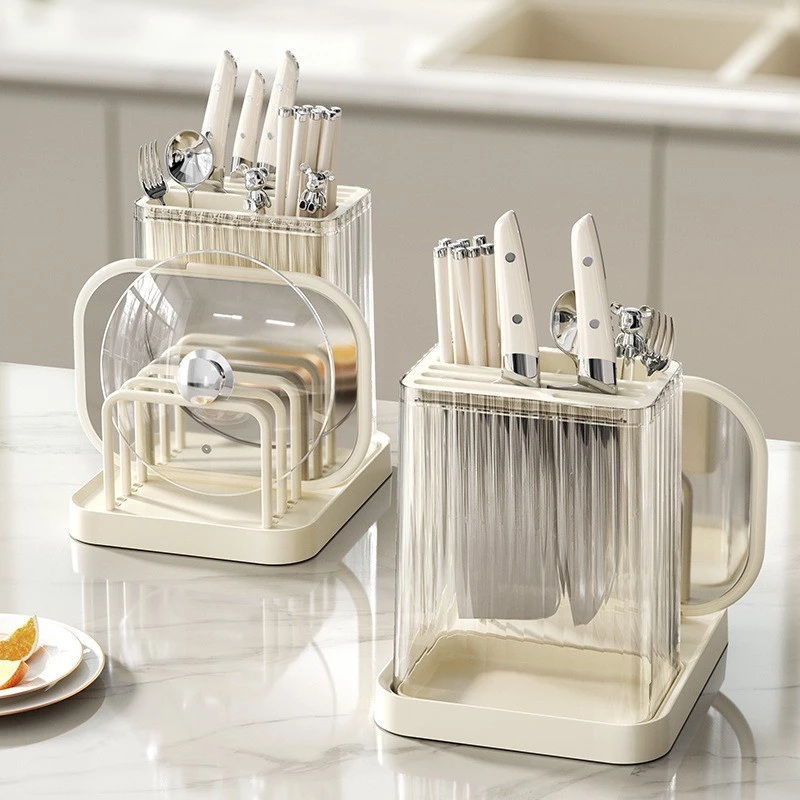 厨房用品 刀架砧板架多功能置物架家用筷子收纳盒刀具 一体收纳架