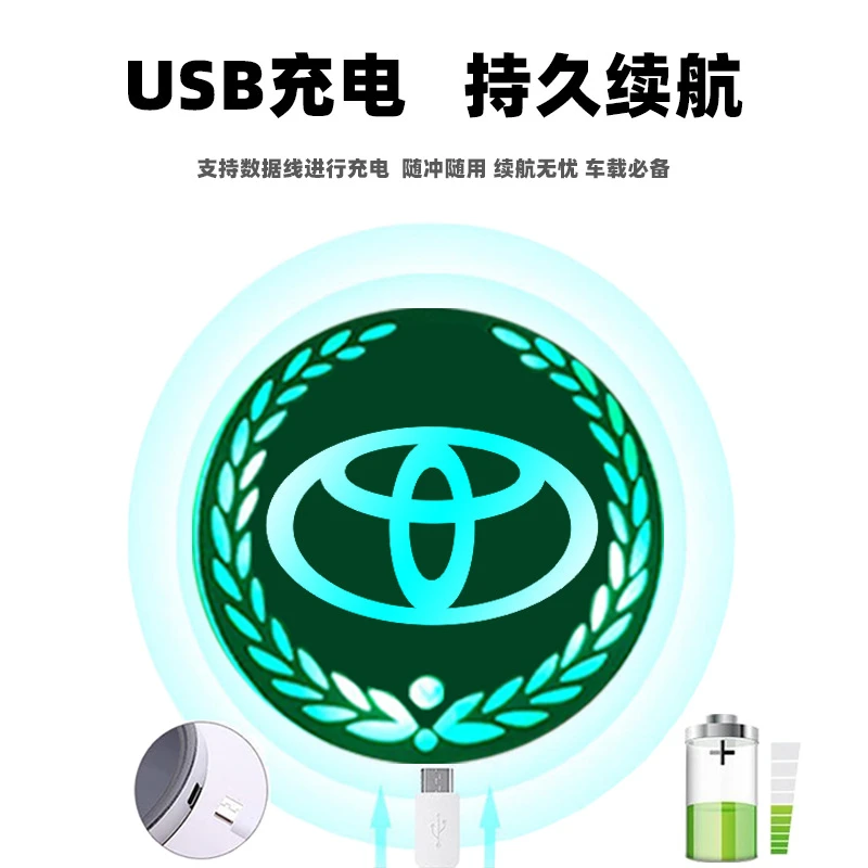 新款汽车三角窗氛围灯智能感光三角窗发光摆件多模式控制智能感光