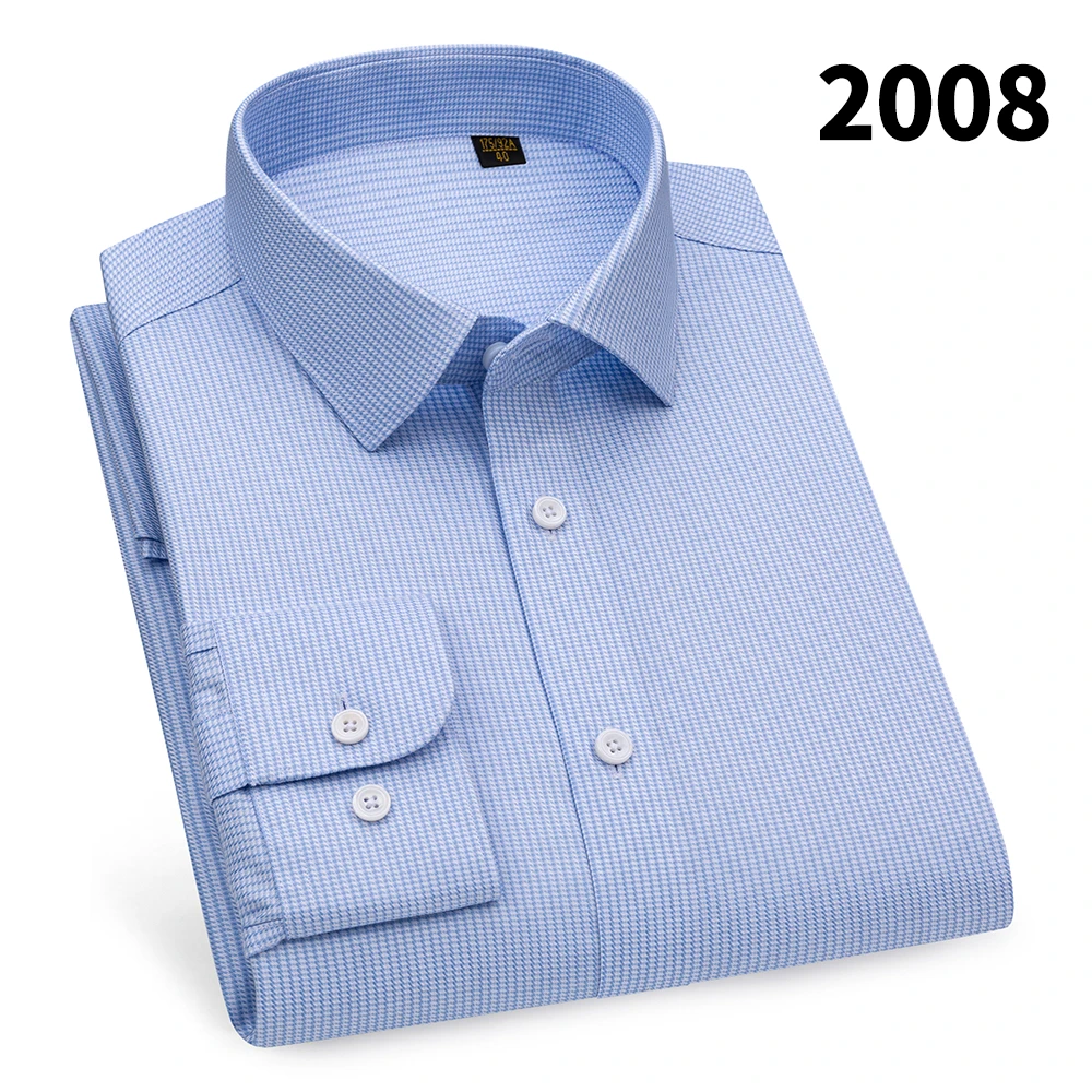 春夏新款千鸟格子200支全棉衬衫2025年新款高端长袖宽松3040岁