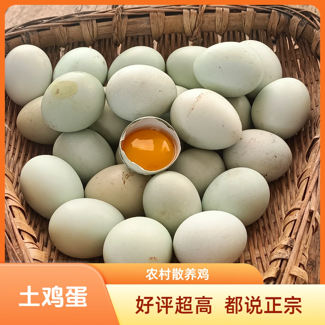 绿壳土鸡蛋正宗生态散养纯粮食喂养的氨基酸暖磷脂