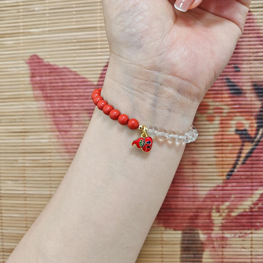 合金布艺手链 国风百搭手工编织单圈福禄手链