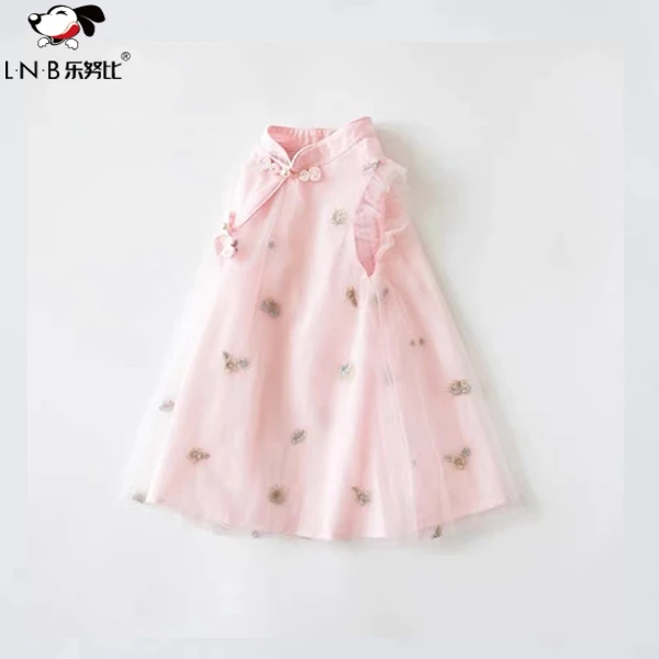 女童夏季汉服连衣裙新款国风公主裙旗袍女宝裙子短袖幼儿婴儿洋气