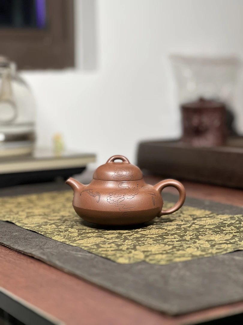 原矿黄龙山底槽清大蕴合欢壶全手工190毫升宜兴茶具套装紫砂壶