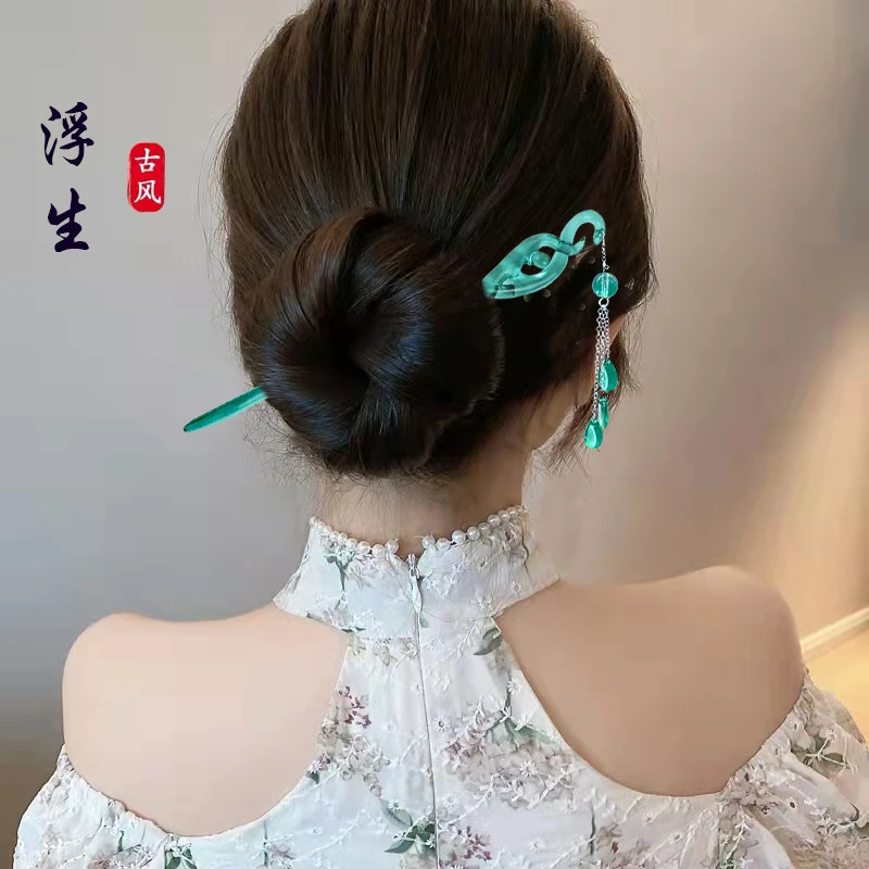 白蛇缘起电影周边同款浮生发簪子青蛇劫起可盘发步摇正宗高档簪子