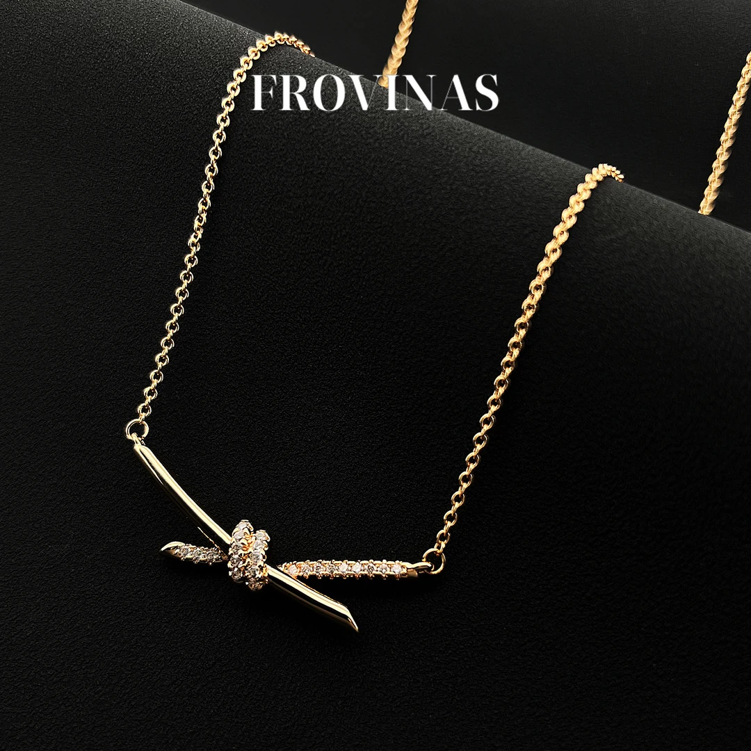 BAOSHATI/宝莎缇 铜合金项链 YOXL-2614个性简约款金色绳结项链