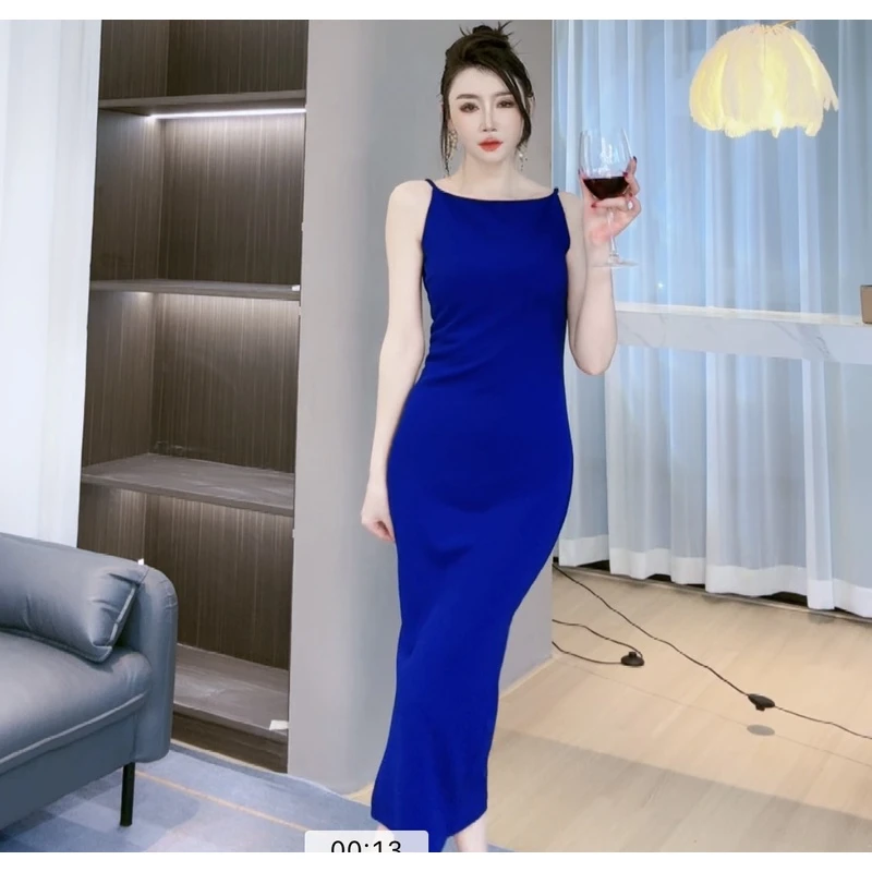 【美美专享】33889设计感褶皱收腰连衣裙